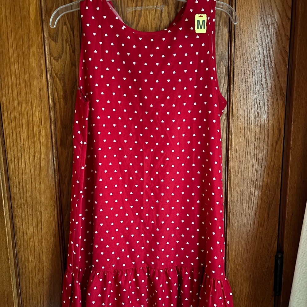 Red Sleeveless Ruffled Sundress
